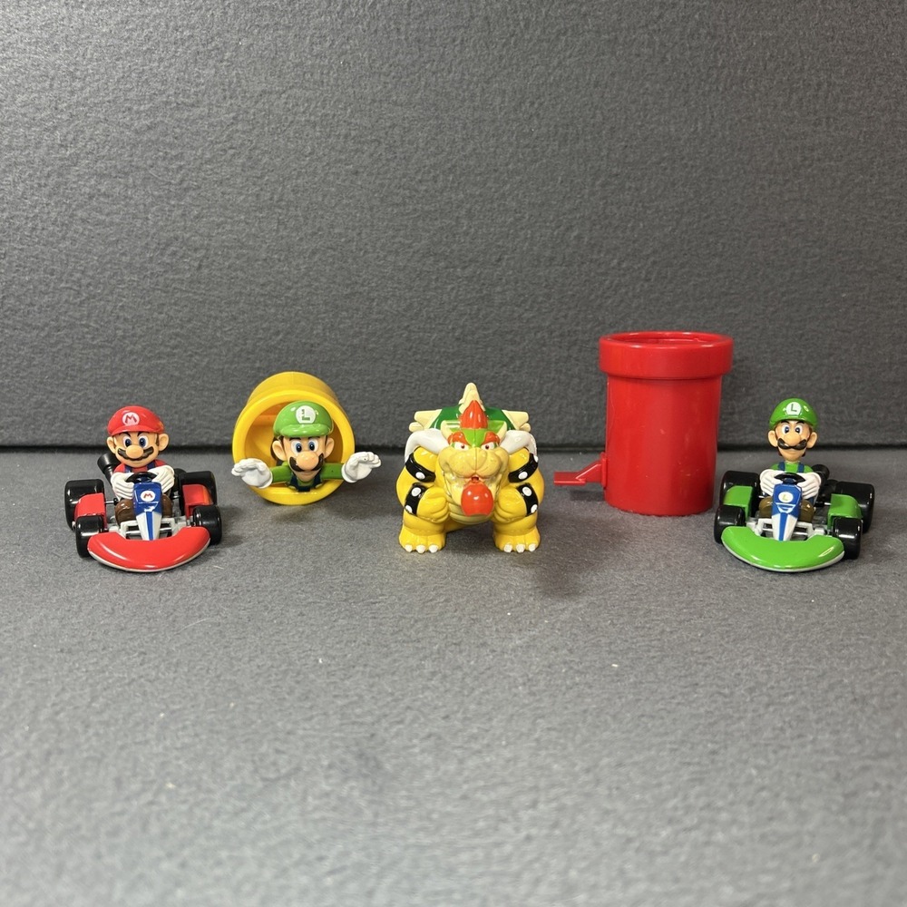 Super Mario Brothers Nintendo Figures Karts Toys Collectibles Mixed‎ Lot Of 5